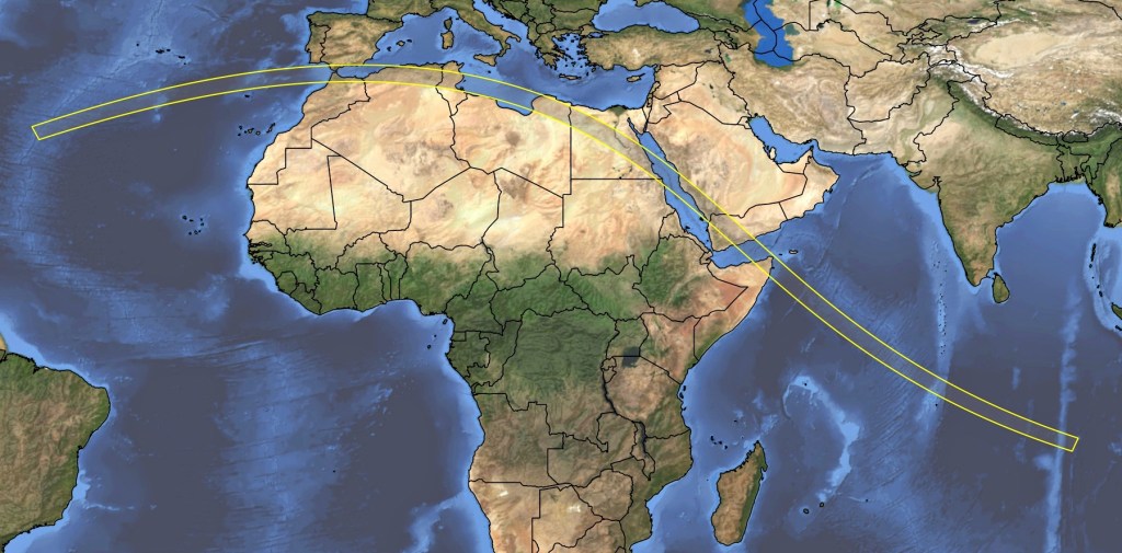 Total Solar Eclipse Path 2027